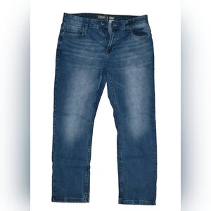 Cultura Slim 34x30 Straight Blue Jeans, Mens Denim Fashion